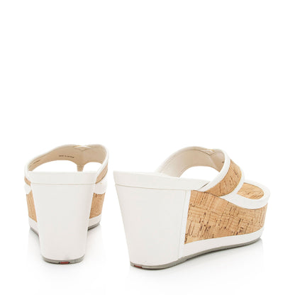 Prada Cork Platform Wedges - Size 6.5 / 36.5 (SHF-A6rchp)