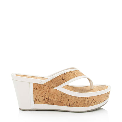 Prada Cork Platform Wedges - Size 6.5 / 36.5 (SHF-A6rchp)