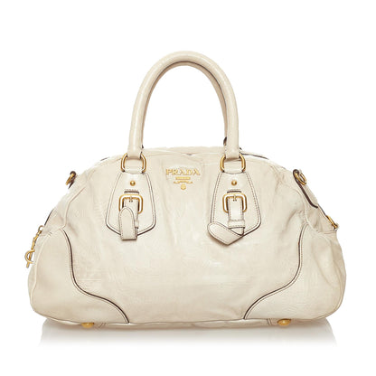 Prada Embossed Leather Satchel (SHG-33277)
