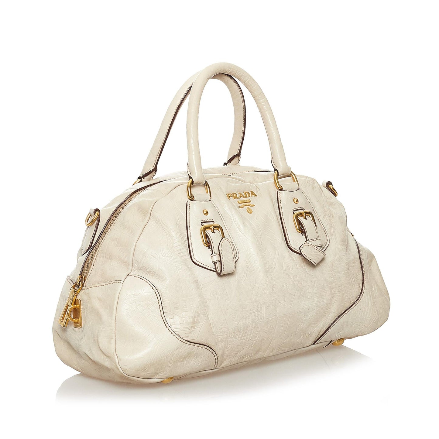 Prada Embossed Leather Satchel (SHG-33277)