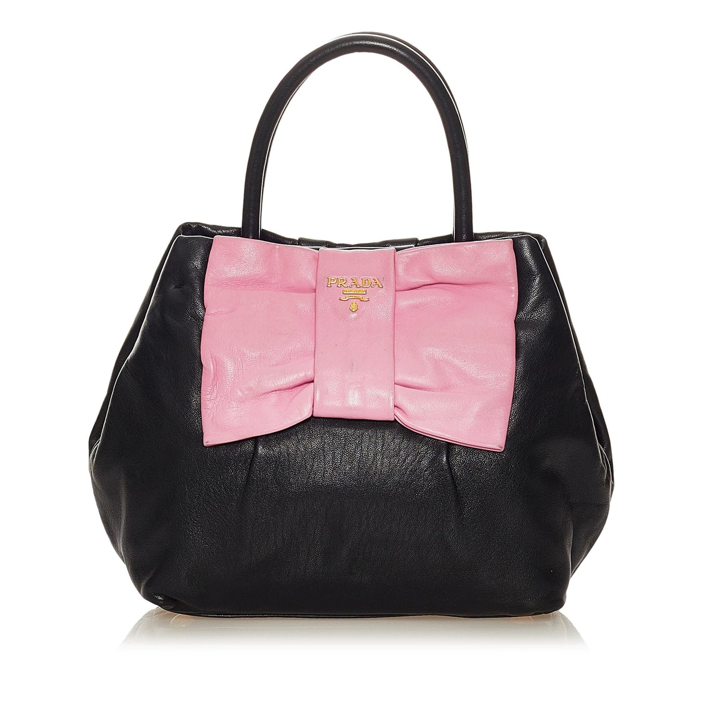 Prada Fiocco Bow Leather Satchel (SHG-27308)