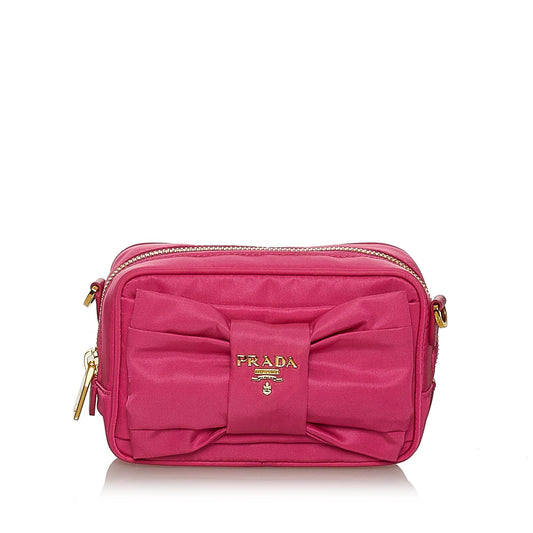 Prada Fiocco Bow Tessuto Crossbody Bag (SHG-28658)