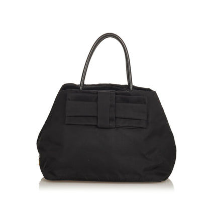 Prada Fiocco Bow Tessuto Tote Bag (SHG-25824)