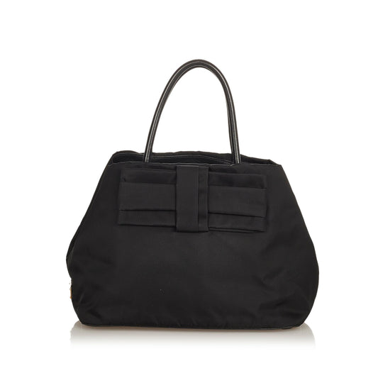 Prada Fiocco Bow Tessuto Tote Bag (SHG-25824)