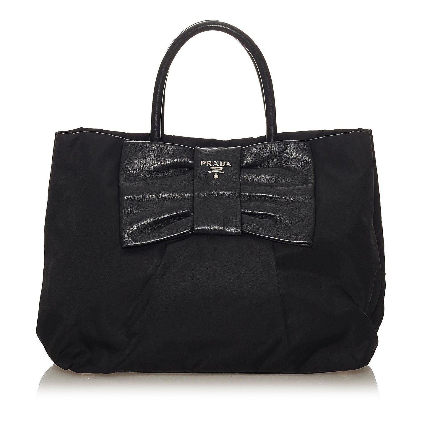 Prada Fiocco Bow Tessuto Tote Bag (SHG-27197)