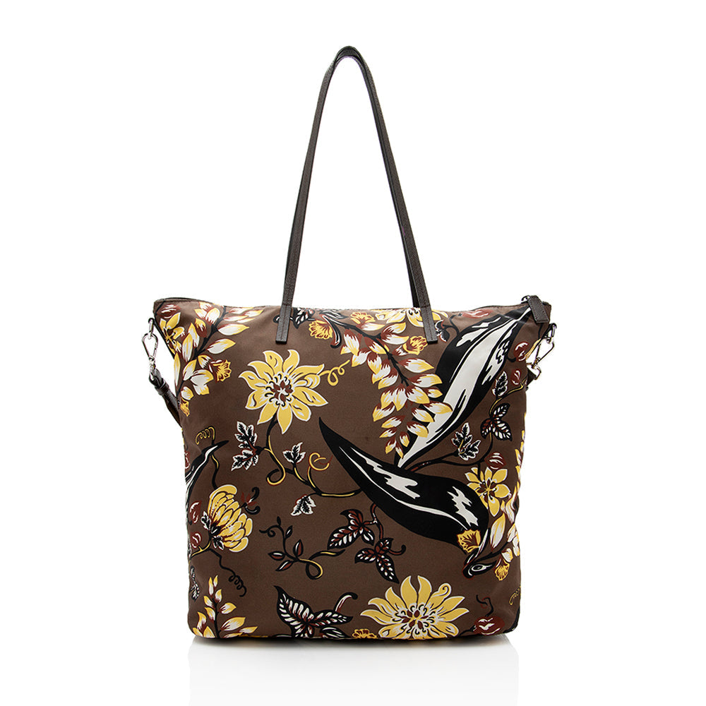 Prada Floral Tessuto Tote (SHF-17540)