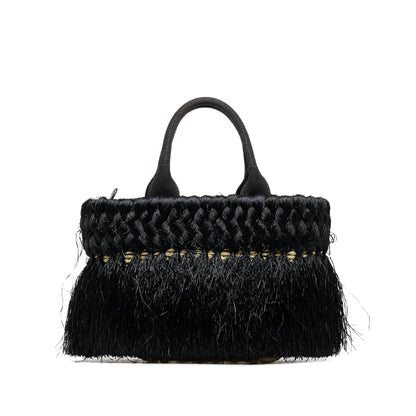 Prada Fringed Raffia Satchel (SHG-boy5Vs)