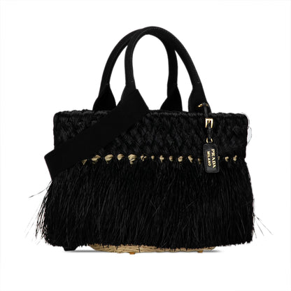 Prada Fringed Raffia Satchel (SHG-ZpbKCh)