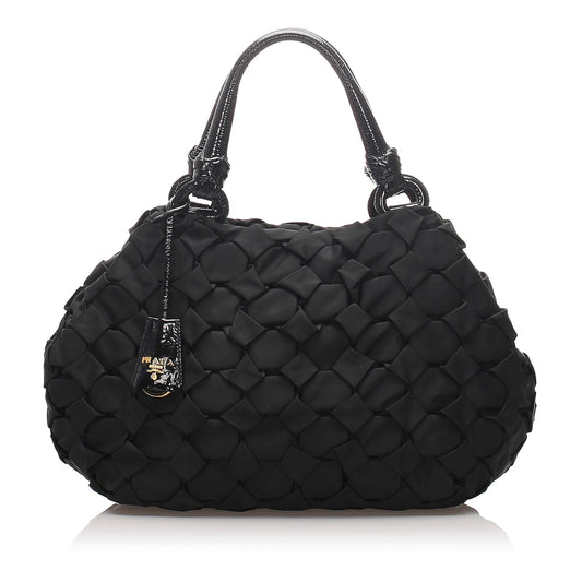 Prada Gathered Nylon Shoulder Bag (SHG-27598)