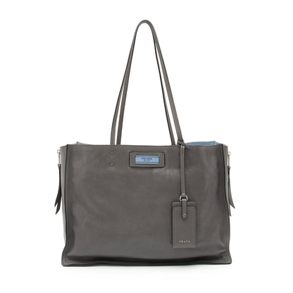 Prada Glace Calf Etiquette Tote (SHF-ylRJkw)