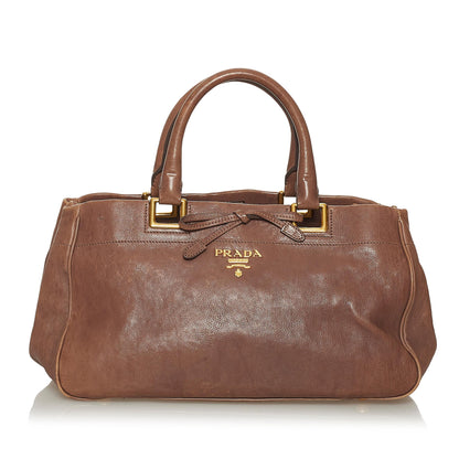 Prada Glace Calf Leather Satchel (SHG-29092)