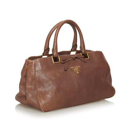 Prada Glace Calf Leather Satchel (SHG-29092)