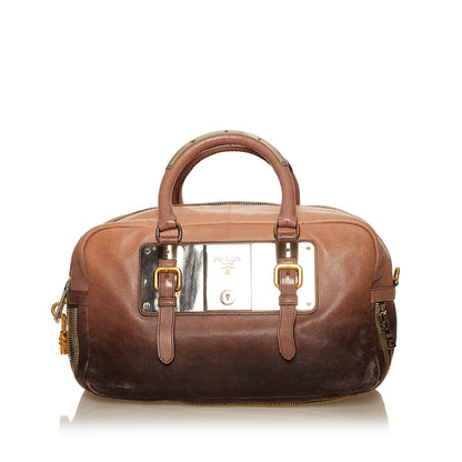 Prada Glace Calf Ombre Leather Handbag (SHG-37203)