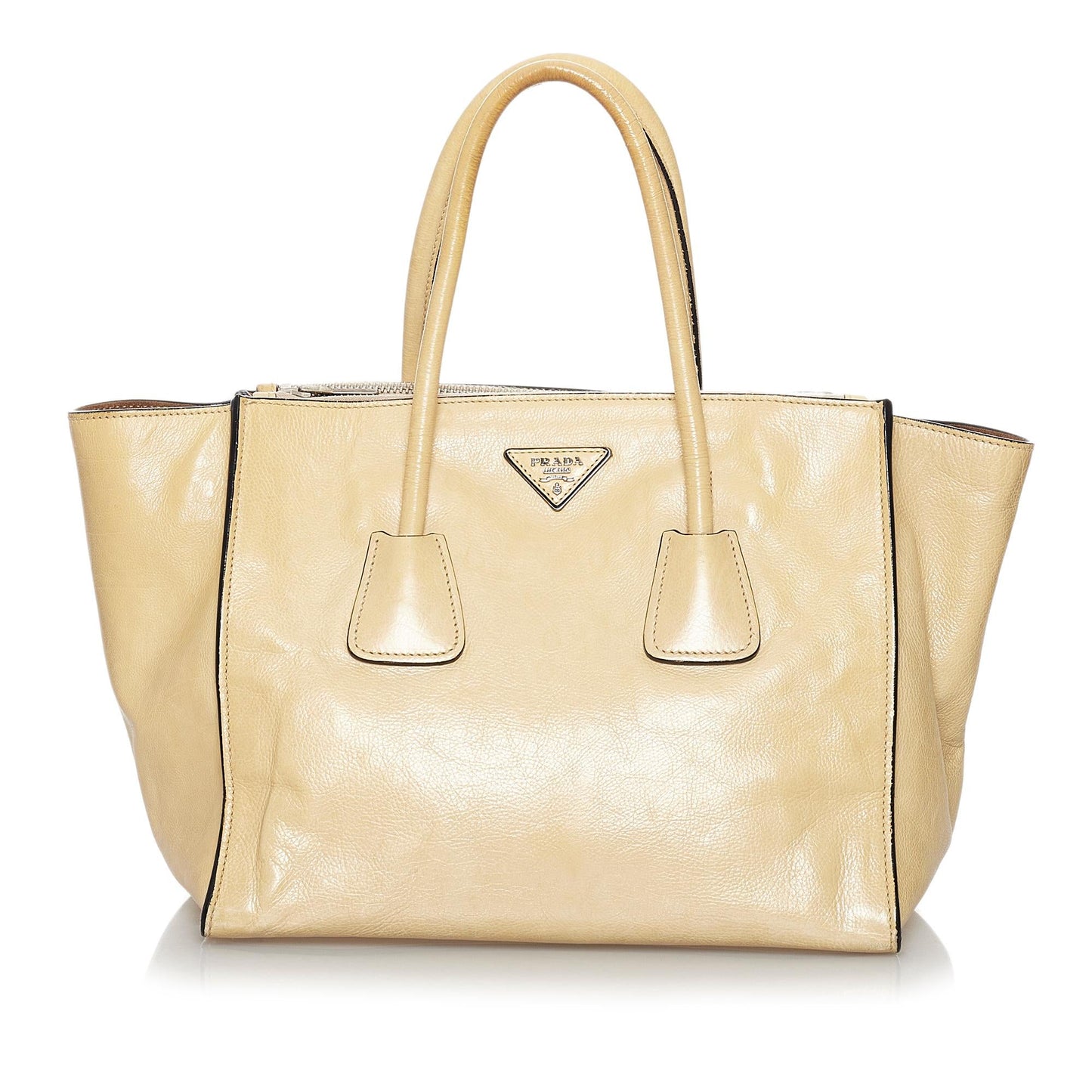Prada Glace Calf Twin Pocket Leather Handbag (SHG-30215)