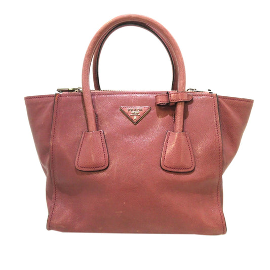 Prada Glace Calf Twin Pocket Leather Handbag (SHG-37594)