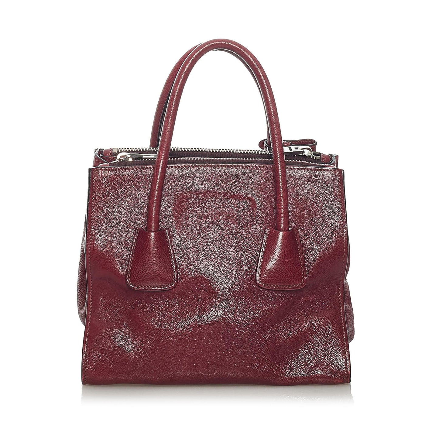 Prada Glace Calf Twin Pocket Leather Satchel (SHG-29132)