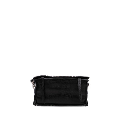 Prada Glace Calfskin Studded Etiquette Flap
