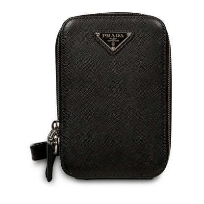 Prada Logo Plaque Saffiano Harness