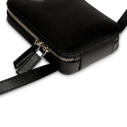 Prada Logo Plaque Saffiano Harness
