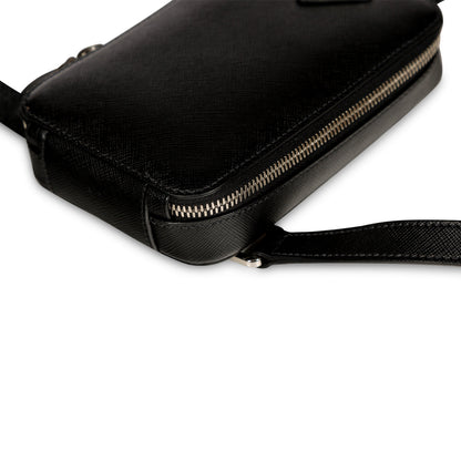 Prada Logo Plaque Saffiano Harness