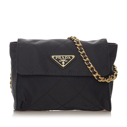 Prada Impuntu Tessuto Chain Crossbody Bag (SHG-27625)