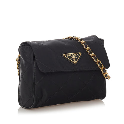 Prada Impuntu Tessuto Chain Crossbody Bag (SHG-27625)