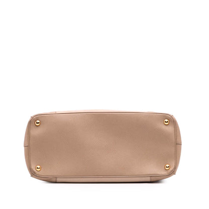Prada Large Bicolor Saffiano Lux Galleria Double Zip Satchel