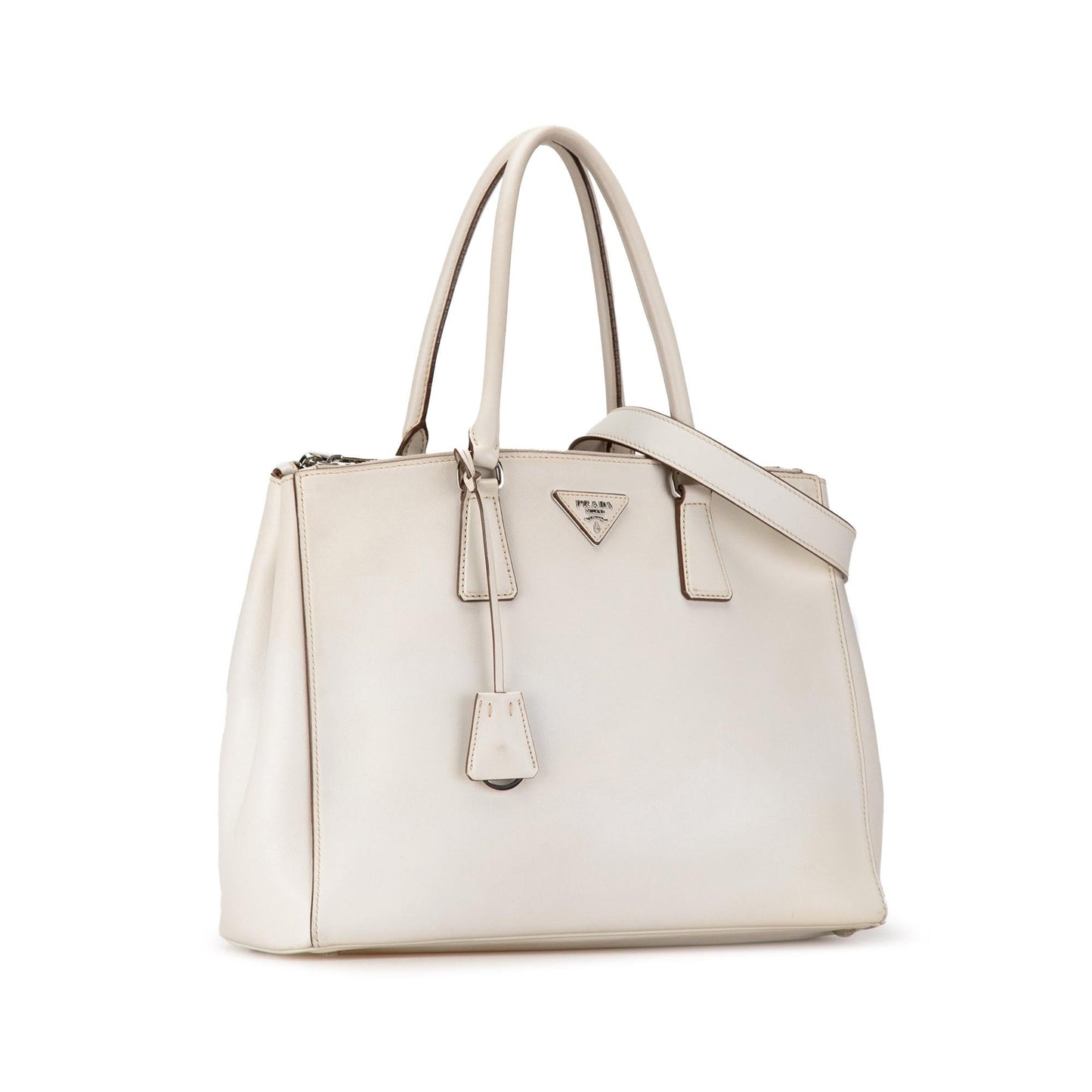 Prada Large City Calfskin Galleria Double Zip Satchel (SHG-IMoG4x)