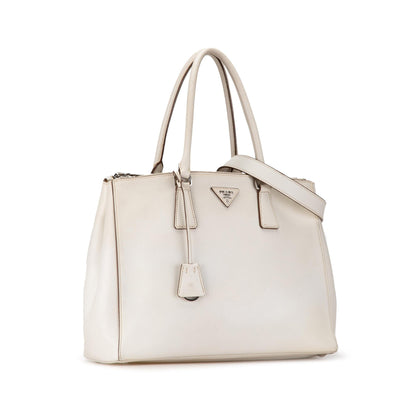 Prada Large City Calfskin Galleria Double Zip Satchel (SHG-IMoG4x)