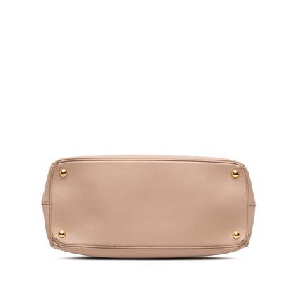 Prada Large Saffiano Lux Galleria Double Zip Satchel