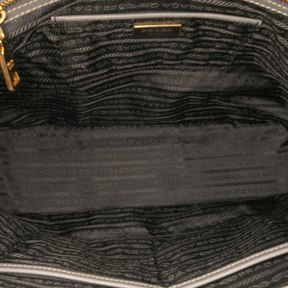 Prada Large Saffiano Lux Galleria Double Zip Satchel
