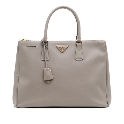 Prada Large Saffiano Lux Galleria Double Zip Satchel