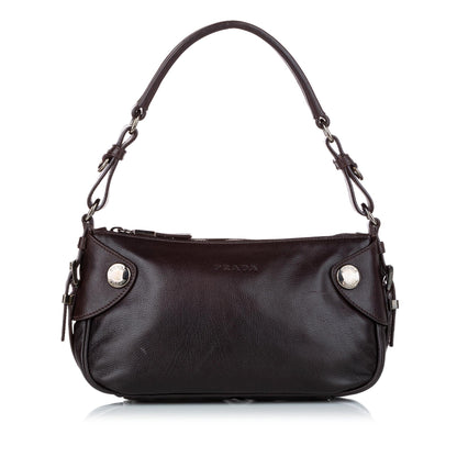 Prada Leather Baguette (SHG-heUfDp)