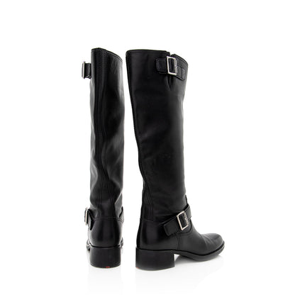 Prada Leather Buckle Boots - Size  5.5 / 35.5 (SHF-19584)