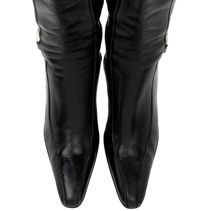 Prada Leather Buckle Boots - Size 6 / 36 (SHF-17936)