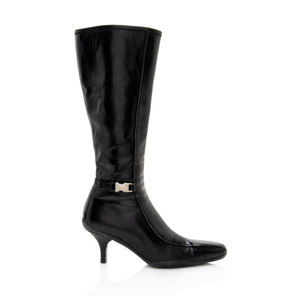 Prada Leather Buckle Boots - Size 6 / 36 (SHF-17936)