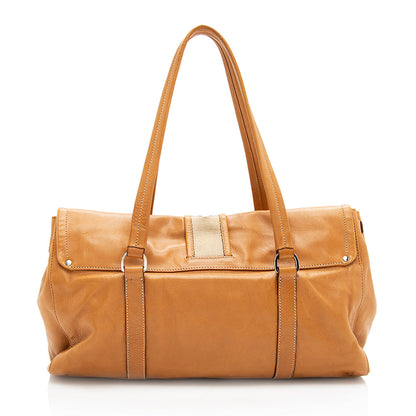 Prada Leather Buckle Shoulder Bag (SHF-18194)