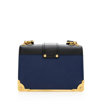 Prada Leather Cahier Shoulder Bag (SHF-19420)