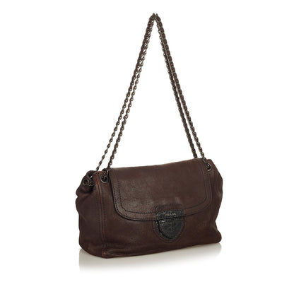Prada Leather Chain Shoulder Bag (SHG-26594)