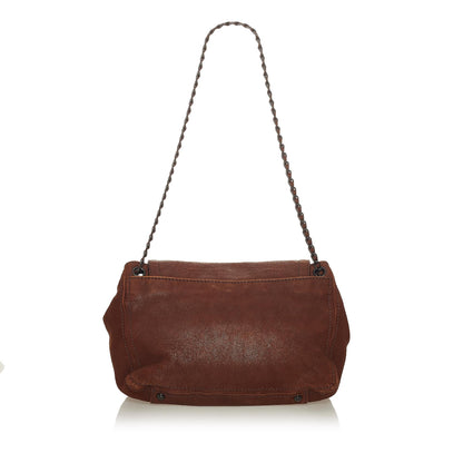 Prada Leather Flap Chain Shoulder Bag (SHG-27747)