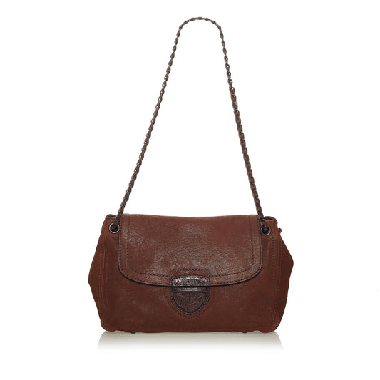 Prada Leather Flap Chain Shoulder Bag (SHG-27747)