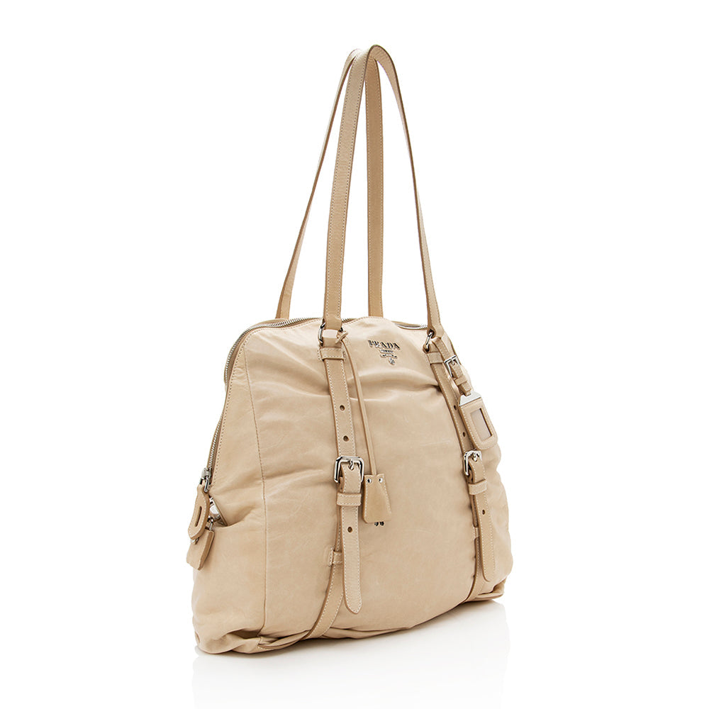 Prada Leather New Look Tote (SHF-14947)