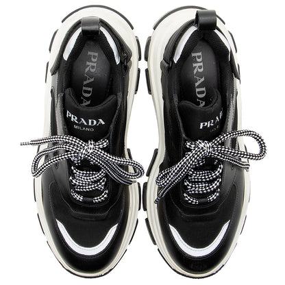 Prada Leather Pegasus Trainer Sneakers - Size 8 / 38 (SHF-19276)