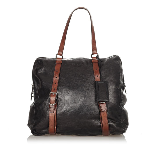 Prada Leather Tote Bag (SHG-32552)