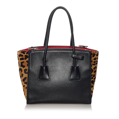 Prada Leather Twin Pocket Satchel (SHG-34073)