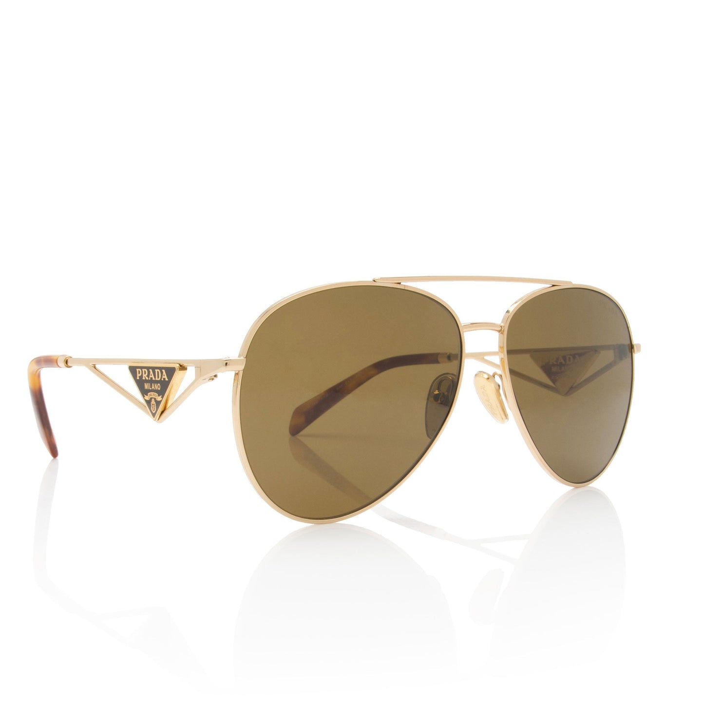 Prada Logo Aviator Sunglasses