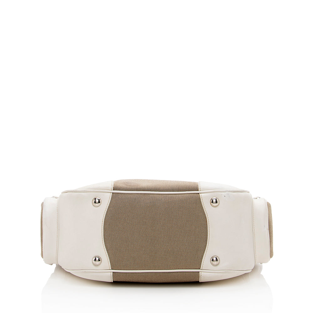 Prada Logo Jacquard Hobo (SHF-15887)