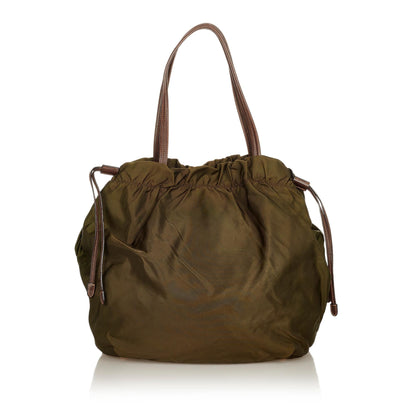 Prada Logo Tessuto Drawstring Tote Bag (SHG-25209)