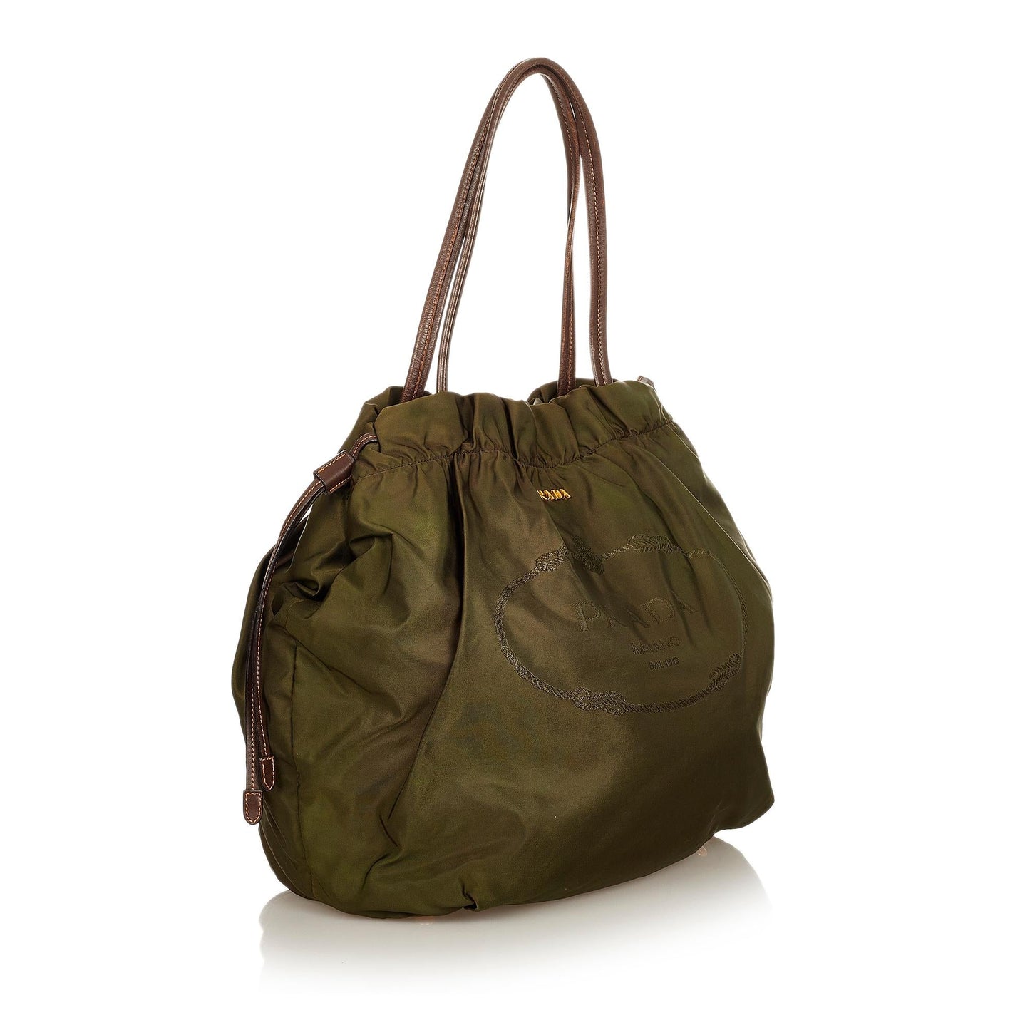 Prada Logo Tessuto Drawstring Tote Bag (SHG-25209)