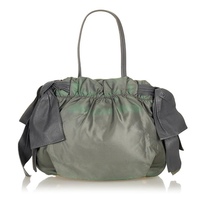 Prada Logo Tessuto Drawstring Tote Bag (SHG-26861)